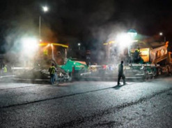 В сети показали, как круглосуточно ремонтируют трассу "Киев-Борисполь"