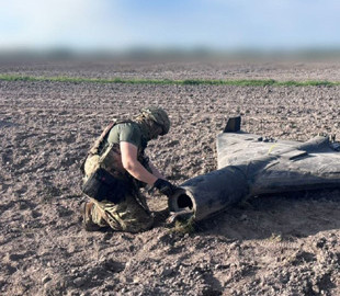У полі на Чернігівщині знайшли залишки російського БпЛА, бойова частина якого не здетонувала