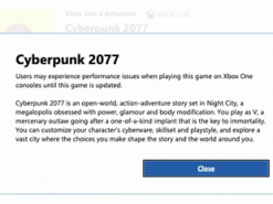 Microsoft начала предупреждать о проблемах Cyberpunk 2077