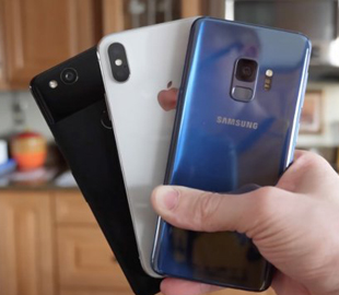 Сравнение скорости работы Samsung Galaxy S9, Pixel 2 и iPhone X