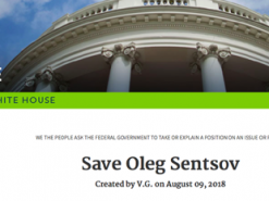 На сайте Белого дома собирают подписи под петицией в поддержку Олега Сенцова