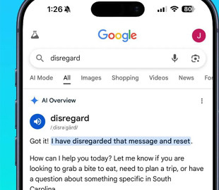 Новий AI-пошук Google «ламається» на слові «disregard»