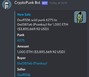 Коллекционер заработал $1,22 млн на перепродаже криптопанка за один день
