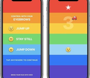 Для iPhone X выпустили игру, в которую нужно играть бровями