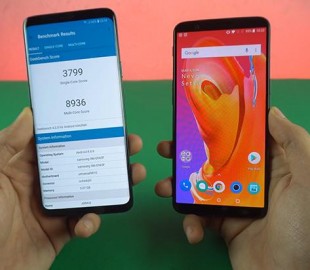 Samsung Galaxy S9+ против OnePlus 5T в тесте на скорость работы