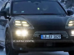 Электрическую версию Porsche Macan заметили на зимних тестах