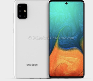 Смартфон Samsung Galaxy A71 с квадрокамерой на качественных рендерах