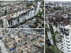 В сети показали, как выглядит разрушенный врагом Ирпень с высоты птичьего полета. Фото