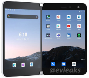 Опубликованы рендеры смартфона-книжки Microsoft Surface Duo