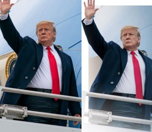 Трампа поймали на фотошопе своих снимков