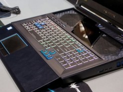 Представлен игровой ноутбук с выдвижной клавиатурой