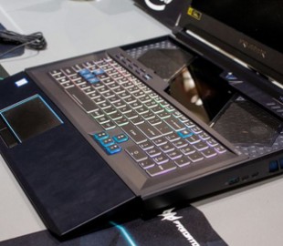 Представлен игровой ноутбук с выдвижной клавиатурой