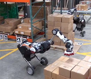 Boston Dynamics показала обновленных роботов Handle, дружно работающих грузчиками на складе
