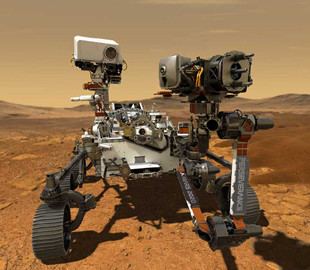 Марсоход Perseverance нашёл на Красной планете зелёный камень с дырками, как в сыре