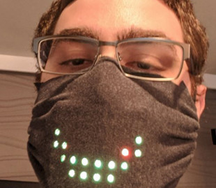 Электронная улыбка. Британский дизайнер создал интерактивную маску для лица