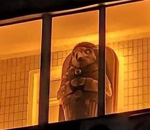 "Надеюсь, внутри пусто": в Киеве на балконе заметили древнеегипетский саркофаг