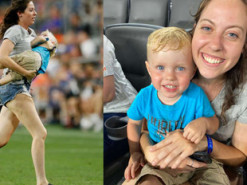 Когда отвернулся на секунду. Ребенок выбежал на поле в разгар матча и стал звездой сети