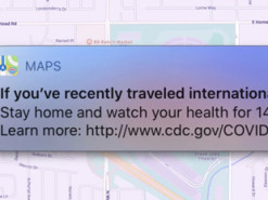 Карты Apple теперь предупреждают о необходимости самоизоляции при посещении других стран