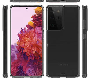 Опубликованы качественные изображения смартфона Samsung Galaxy S21 Ultra в прозрачном чехле