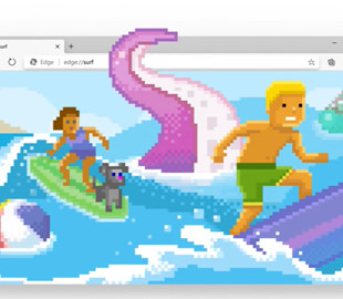 Если отключили интернет: в браузере Microsoft Edge появилась мини-игра про серфинг