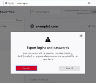 В Firefox появится функция экспорта паролей в текстовом виде