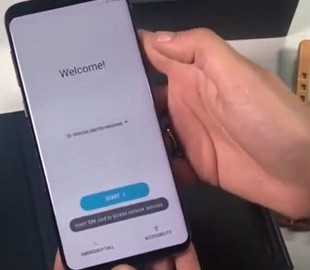 Опубликована новая фотография включенного смартфона Samsung Galaxy S9