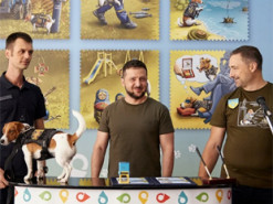 До першокласників ірпінської школи завітали президент та пес Патрон