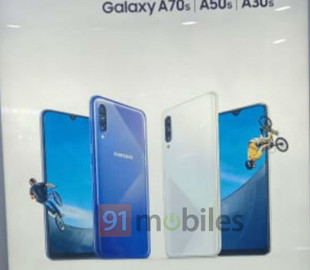 Опубликовано изображение смартфона Samsung Galaxy A70s
