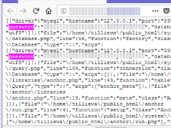 Сайты под управлением Anchor CMS выдают пароли к базам данных