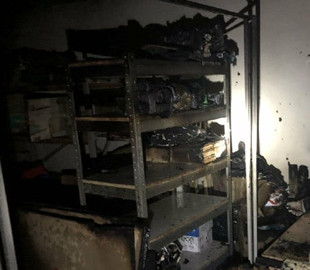 В Кривом Роге сгорело помещение отделения "Новой почты"