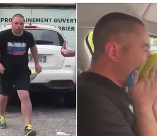 Во Франции россиянин осквернил флаг Украины – его данные "слили" в Сеть