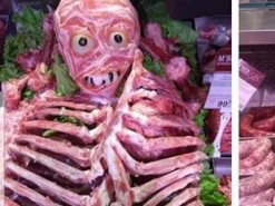 Сеть насмешило креативное «украшение» супермаркета к Хэллоуину