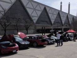 Дилеры не пустили Теслу на автосалон. Владельцы электрокаров отомстили собственной выставкой