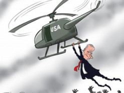«Он улетел»: Ёлкин в новой карикатуре изобразил ситуацию в Афганистане