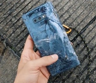 Samsung Galaxy Note 9 сбросили с высоты 300 метров