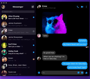 Facebook выпустил Messenger для Windows 10 и macOS с темной темой