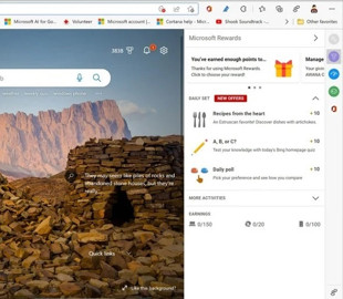 Microsoft добавила в браузер Edge боковую панель быстрых действий