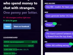 В «Дорогом чате» каждая буква стоит 1 цент