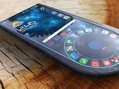Концепт смартфона в деревянном корпусе 