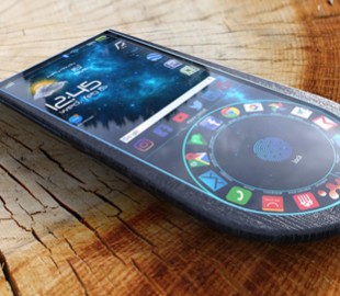 Концепт смартфона в деревянном корпусе 