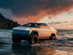 Tesla Cybertruck застряг на звичайному піщаному пляжі