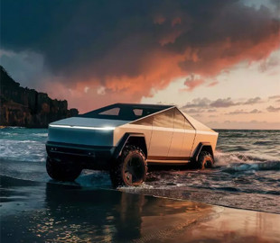 Tesla Cybertruck застряг на звичайному піщаному пляжі