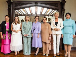 Олена Зеленська у м'ятному костюмі провела Саміт перших леді і джентльменів: фото зустрічі