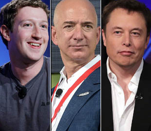 Безос, Маск та Цукерберг стали ще на $5 млрд багатшими