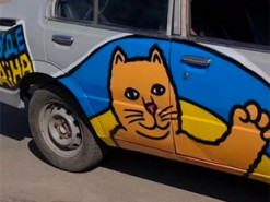  В Одесі створили котячий Бандеромобіль
