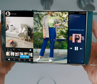 Samsung показала гибкий смартфон будущего