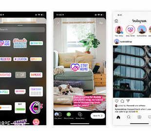 Instagram запустил Stories со стикерами «Оставайтесь дома»