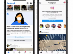 Facebook и Instagram напомнят о необходимости носить маску