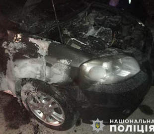 Под Славянском поджигатель авто потерял телефон, убегая с места преступления