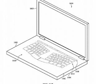 Apple пытается запатентовать ноутбук с виртуальной клавиатурой